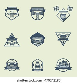 Sets of Off road car logo, emblems, badges and icons. Vector Illustration Design Template