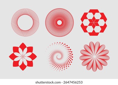 Sets of pattern design round shape