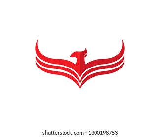 Sets of Phoenix logo design template. Vector Illustration