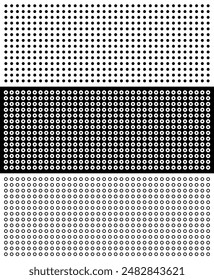 Conjuntos Fondo de Vector de lunares blanco y negro sin costuras, que se asemeja al papel de cuadrícula o a una hoja de cuaderno en blanco.