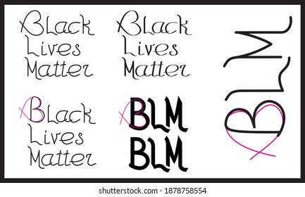 sets of slogan black lives matter