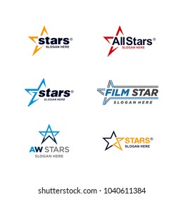 Sets of Stars Logo Design, Icon and Template