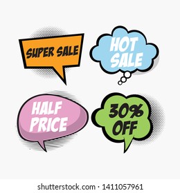 Sets of template for special sale of your business/shop