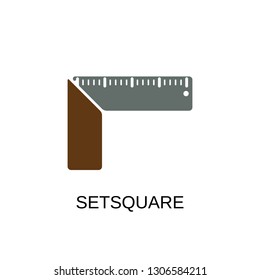 Setsquare icon. Angle concept symbol design. Stock - Vector illustration can be used for web