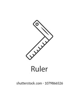 Setsquare ruler icon icon. Simple element illustration. Setsquare ruler icon symbol design from Construction collection set. Can be used in web and mobile on white background