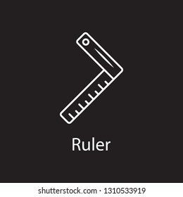 Setsquare ruler icon icon. Simple element illustration. Setsquare ruler icon symbol design from Construction collection set. Can be used in web and mobile