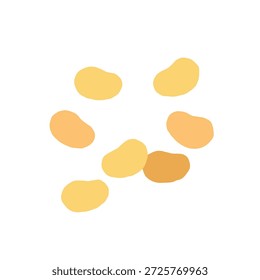Setsubun Fortune Beans Illustration, Roasted Soybeans for Bean Throwing and Japanese Traditional Event