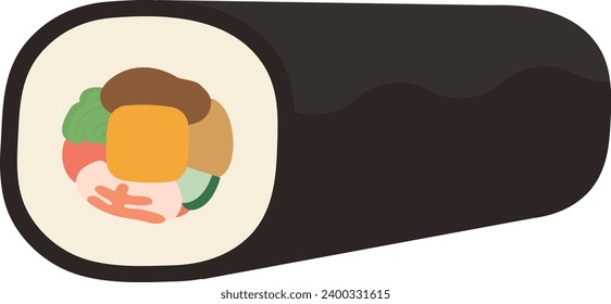 Setsubun illustration material, sushi named Eho-maki