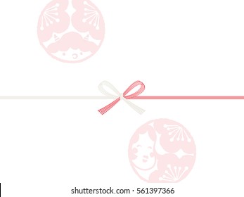 Setsubun illustrations paper : japanese envelope decoration. Setsubun:Japanese traditional event on February 3. People throw soy-beans at devil.