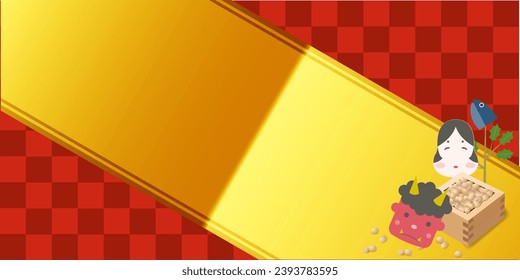 Setsubun Oni Beans Spring Background
