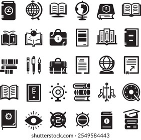 A sett of education icon vector art
