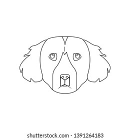 Setter face icon. Element of dog for mobile concept and web apps icon. Outline, thin line icon for website design and development, app development