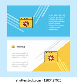 Setting abstract corporate business banner template, horizontal advertising business banner.