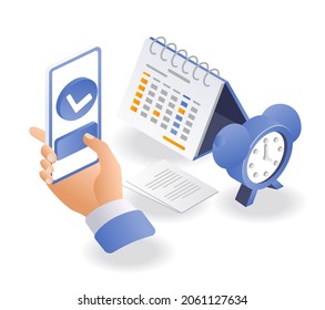 Setting the alarm clock For work plan reminders