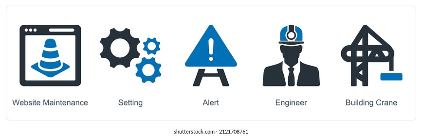 Setting And Alert Icon Concept