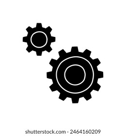 Setting black hand drawn icon