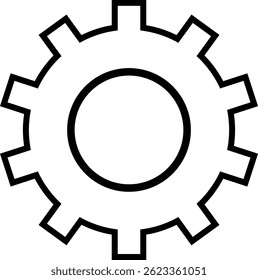 Setting black Icon outline vector by illustrator