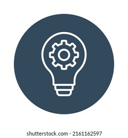 setting bulb Vector icon which is suitable for commercial work and easily modify or edit it

