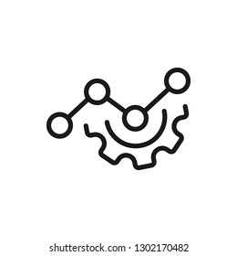 setting business charts. minimal thin line web icon. simple vector illustration outline. concept for infographic, website or app.