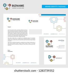 Setting  Business Letterhead, Envelope and visiting Card Design vector template