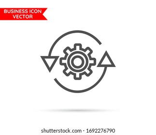 Setting Business line icon 10 eps. Flat design.