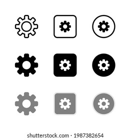 Setting Button Icon : Digital Theme, Technology Theme, Infographics and Other Graphic Related Assets.