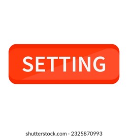 Setting Button In Orange Color And Rectangle Shape
