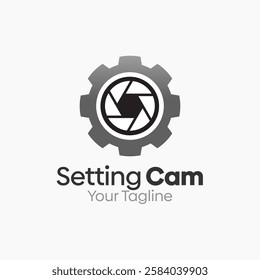 Setting Camera Logo Design Template. Good for Business, Agency, Community and Organization