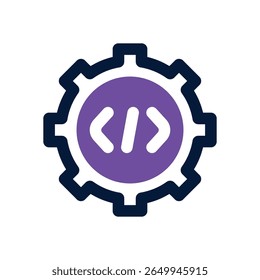 definindo o ícone duotônico do código. Ícone vetorial moderno e elegante para sites, aplicativos móveis, materiais de marketing e design corporativo. Totalmente dimensionável e pronto para uso.