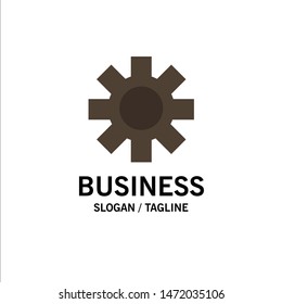 Setting, Cog, Gear Business Logo Template. Flat Color