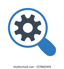 setting cog vector glyph color icon 
