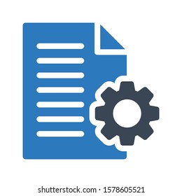 setting cog vector glyph color icon 