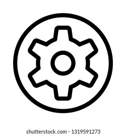 setting cog wheel menu option isolated in while background
