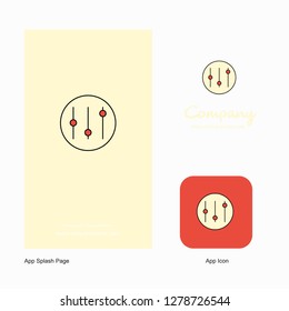 Setting  Company Logo App Icon and Splash Page Design. Creative Business App Design Elements