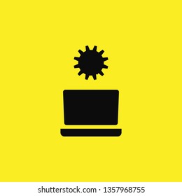 setting computer icon vector