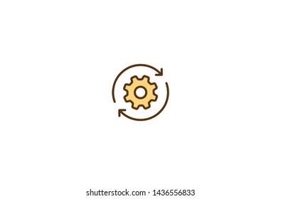 Setting concept icon in trendy flat style isolated on white background. Setting concept symbol. Vector illustration