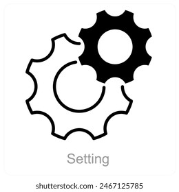 Setting and configuration icon concept
