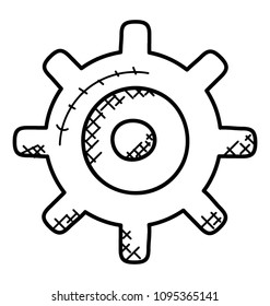 
Setting and configurations with cog design icon
