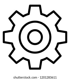 Setting and configurations with cog design icon