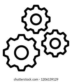 Setting and configurations with cogs design icon