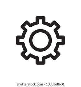 Setting, control, gear, cog icon in trendy flat style design. vector graphic illustration. Editable vector stroke. 32x32 pixel icon. pixel perfect icon. EPS 10.