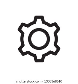 Setting, control, gear, cog icon in trendy flat style design. vector graphic illustration. Editable vector stroke. 32x32 pixel icon. pixel perfect icon. EPS 10.
