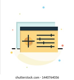 Setting, Controller, Target, Object Abstract Flat Color Icon Template