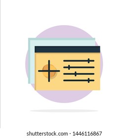 Setting, Controller, Target, Object Abstract Circle Background Flat color Icon