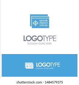 Setting, Controller, Target, Object Blue Logo vector. Vector Icon Template background