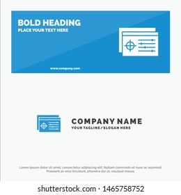 Setting, Controller, Target, Object SOlid Icon Website Banner and Business Logo Template. Vector Icon Template background