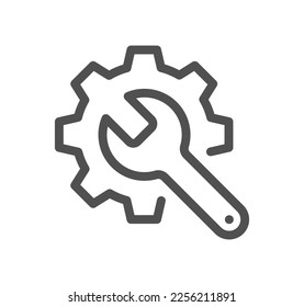 Setting and controls related icon outline and linear vector.