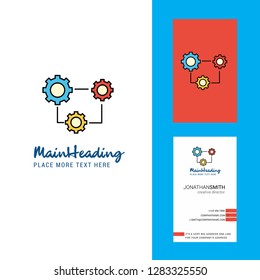 Setting  Creative Logo and business card. vertical Design Vector