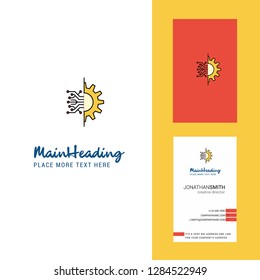 Setting  Creative Logo and business card. vertical Design Vector