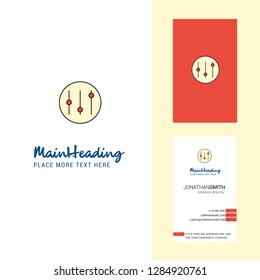 Setting  Creative Logo and business card. vertical Design Vector